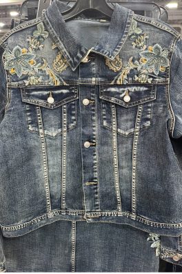 Floral Embroidered Denim Jacket