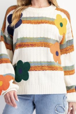 Floral Patch Sweater